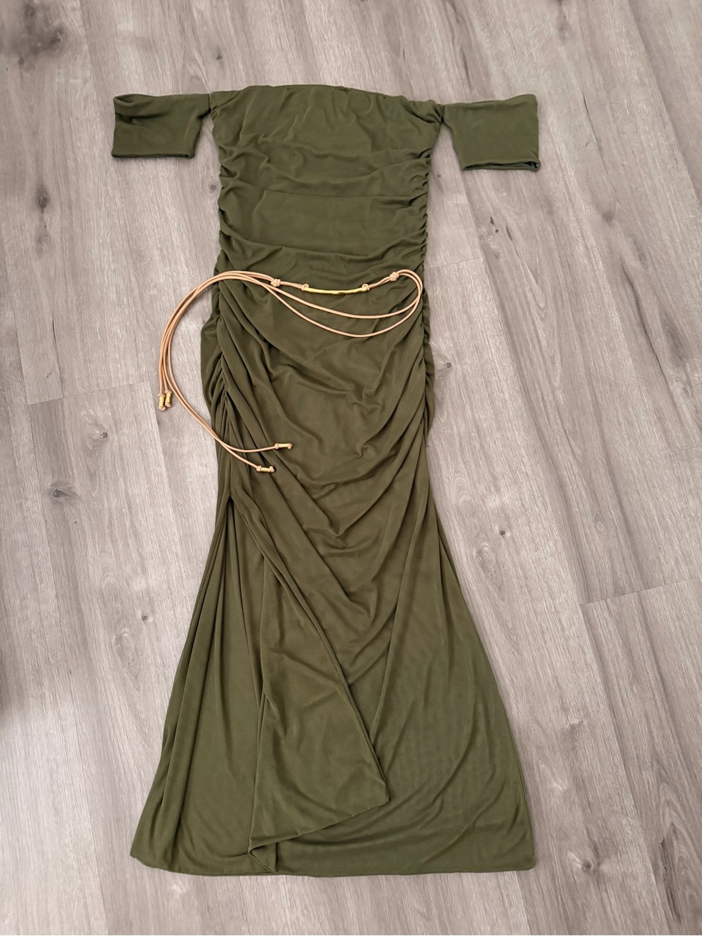 Vix by Paula Hermanny Brine Detail Long Dress - Evergreen - L